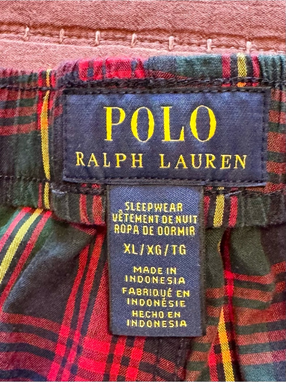 Polo Ralph Lauren Pony Player Woven Plaid Pajama Pant - Size XL - Picture 6 of 6